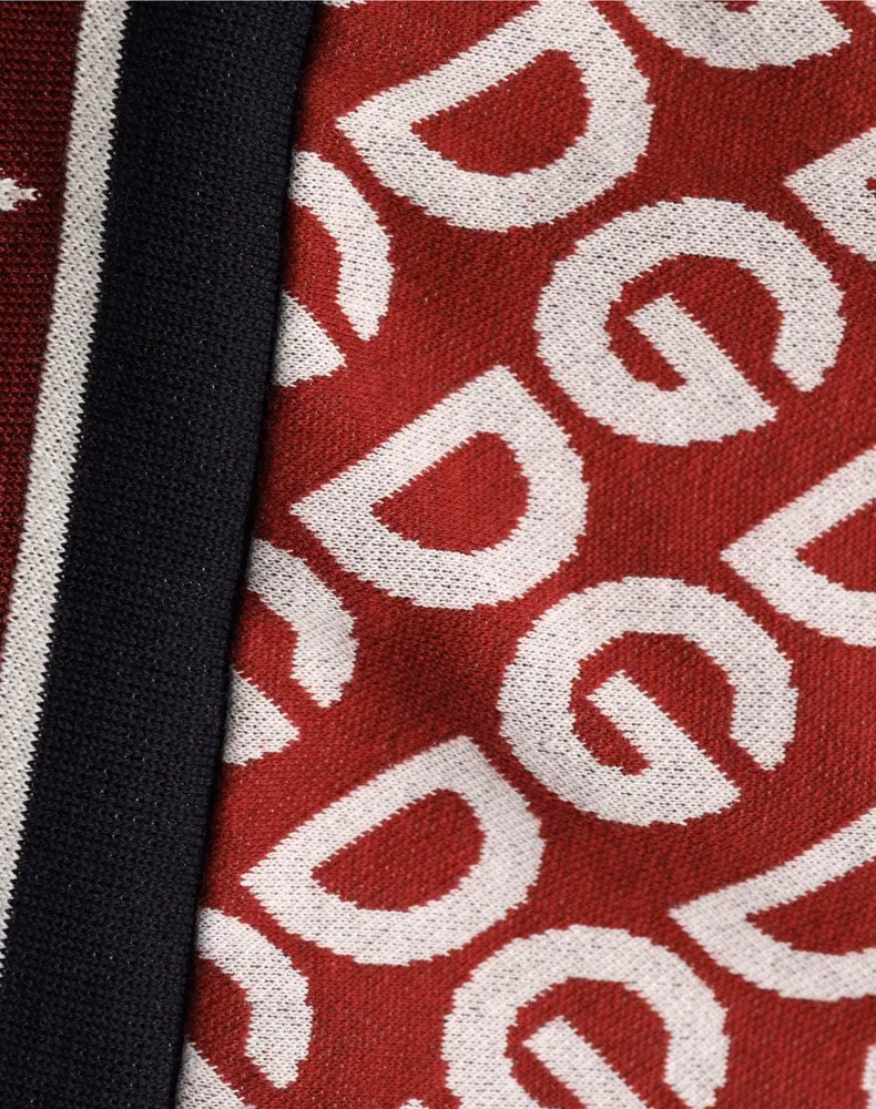 Dolce & Gabbana Blue Red Paneled 'Royals' Patch Sweatshirt Sweater