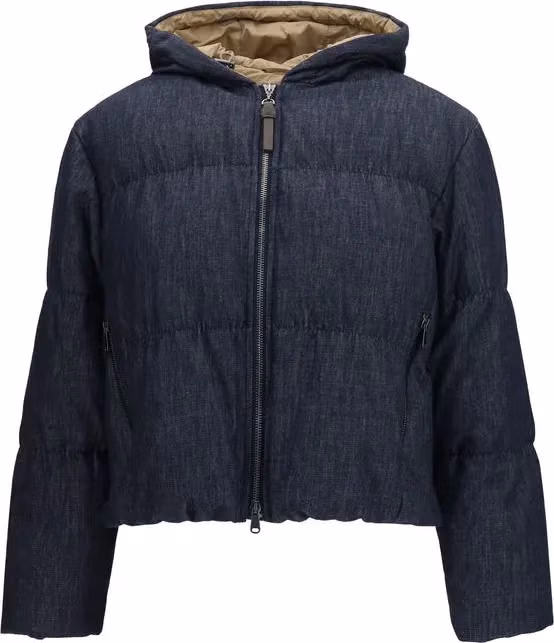 Brunello Cucinelli Blue Cotton Shell Jacket