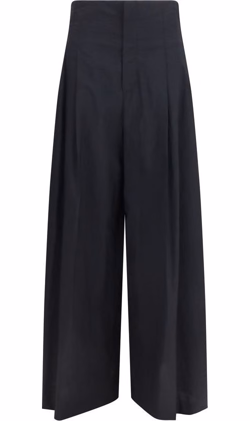 Brunello Cucinelli Black Cotton Casual Pants
