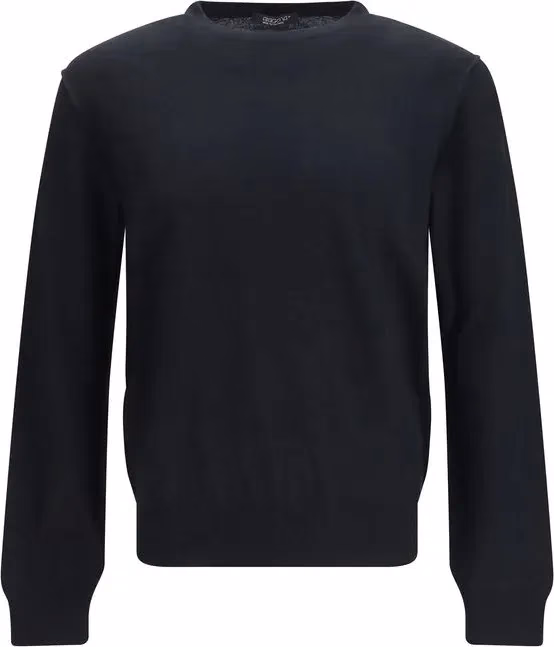 Aragona Cashmere Black Wool Oves Aries Sweatshirt