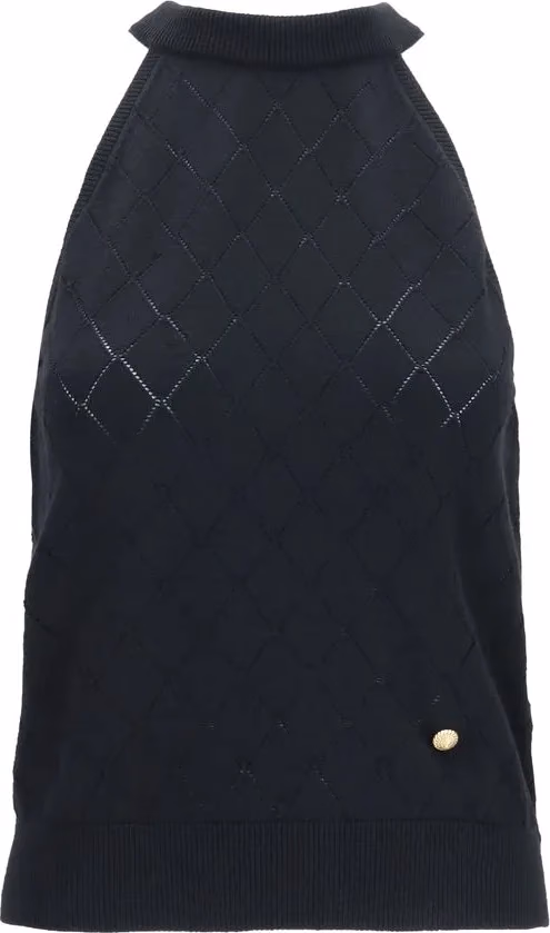 Balmain Black Wool Oves Aries Sleeveles T-Shirt
