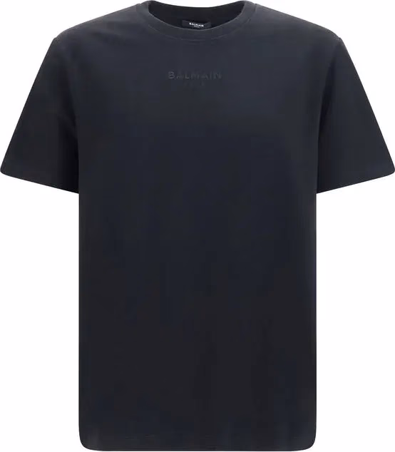 Balmain Black Cotton T-Shirt