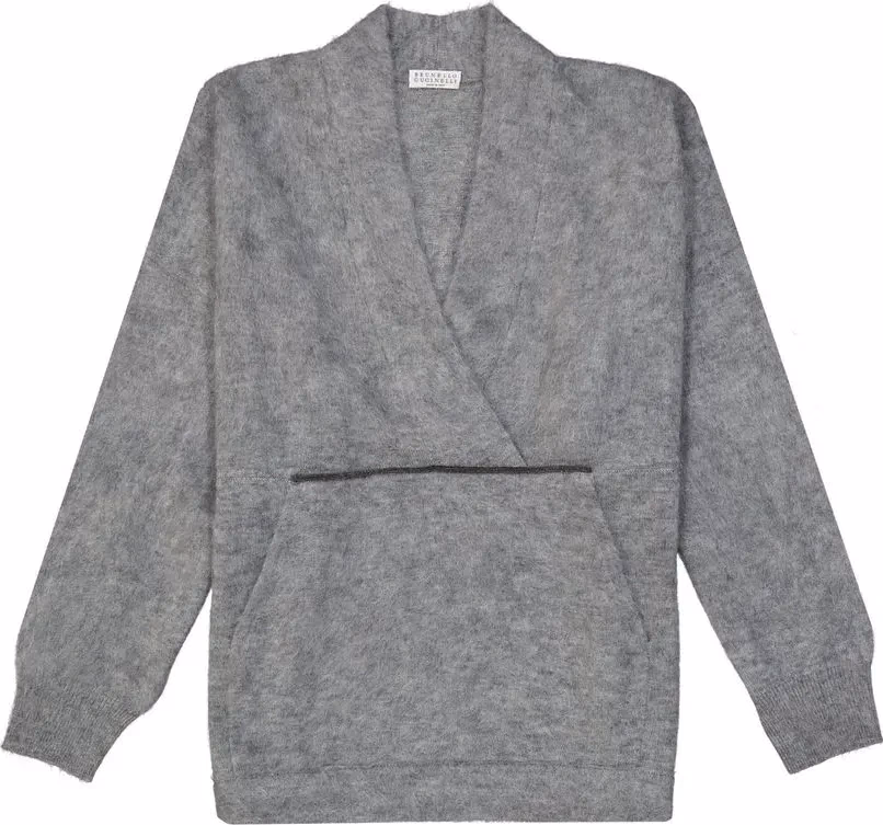 Brunello Cucinelli Gray Wool Sweatshirt