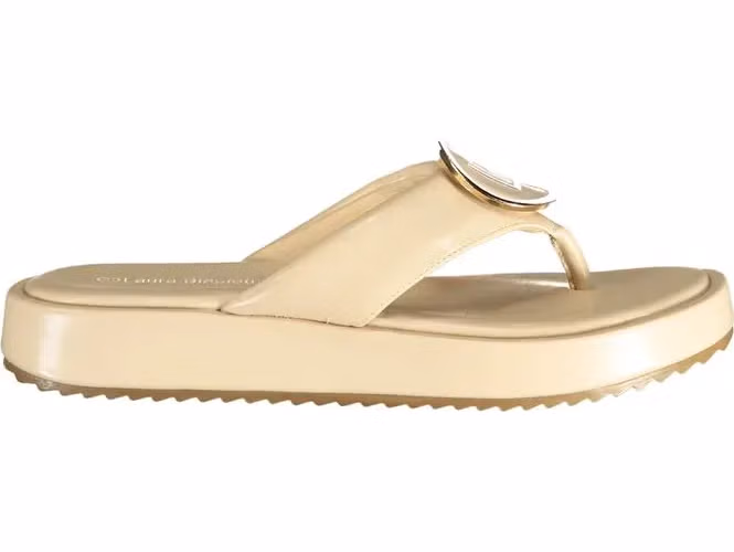Laura Biagiotti Beige Polyurethane Women's Sandal