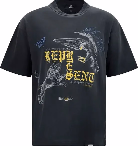Represent Black Cotton T-Shirt