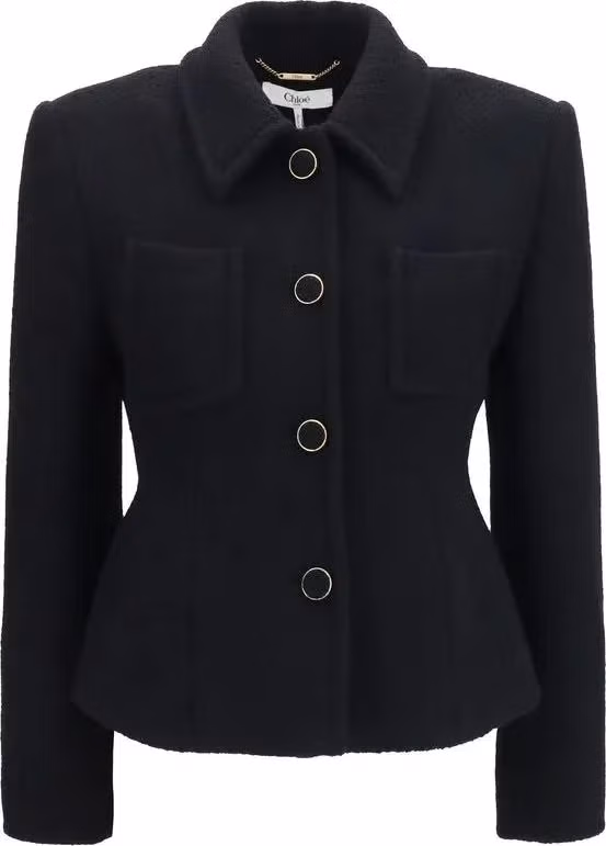 Chloé Black Wool Oves Aries Blazer