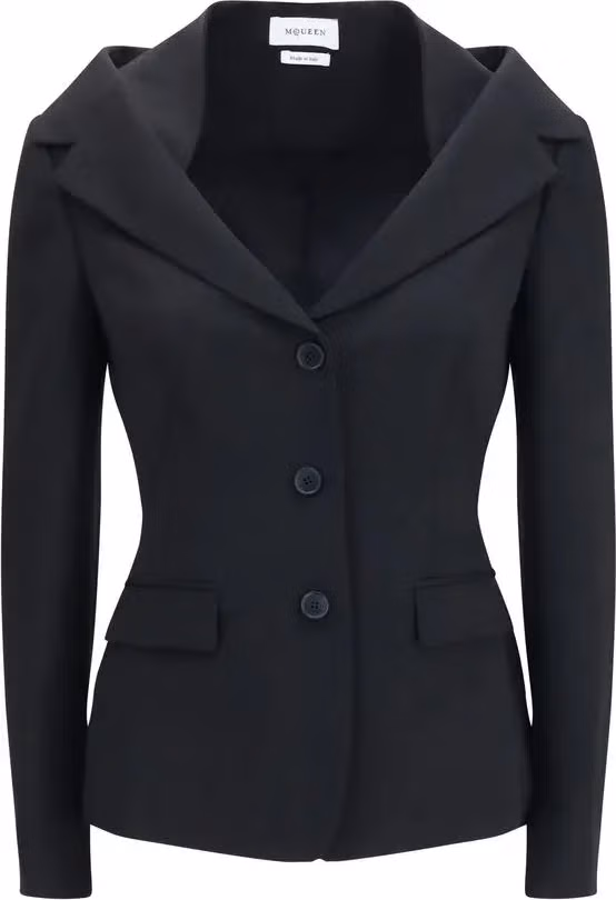 Alexander McQueen Black Wool Oves Aries Full-Length Jacket
