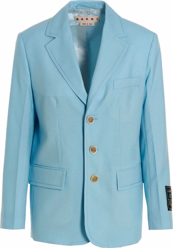 Marni Blue Virgin Wool Blazer