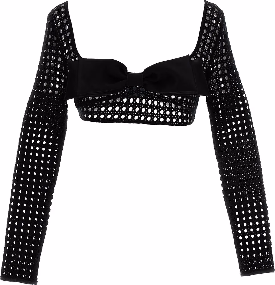 Giambattista Valli Black Polyester Long Sleeve T-Shirt