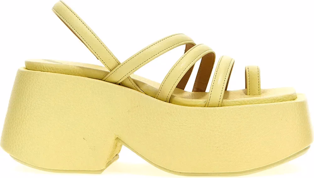Marsell Bicolor Calfskin Stiletto Heel Sandals