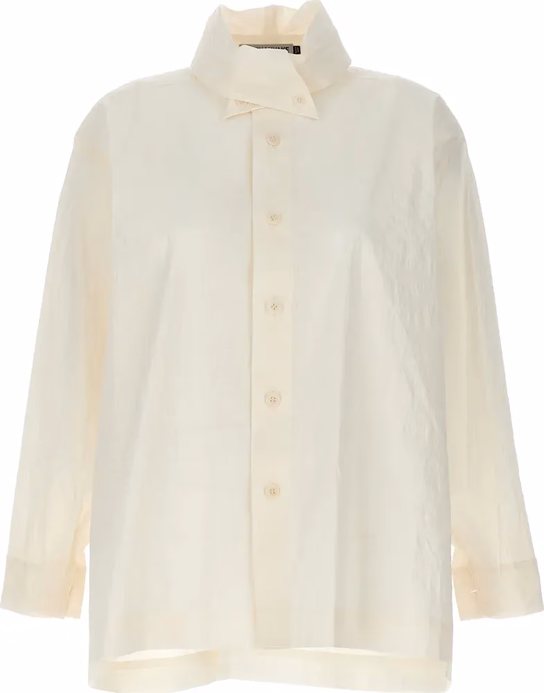 Issey Miyake White Fibers Blouse