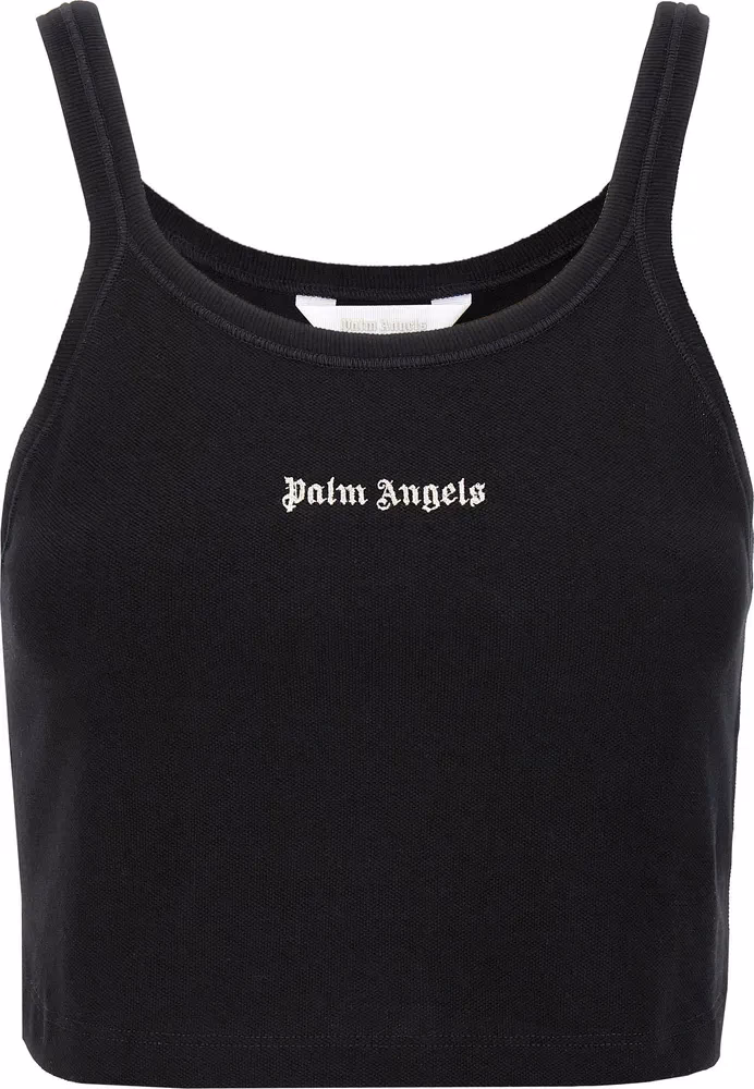 Palm Angels Bicolor Cotton Sport Bra