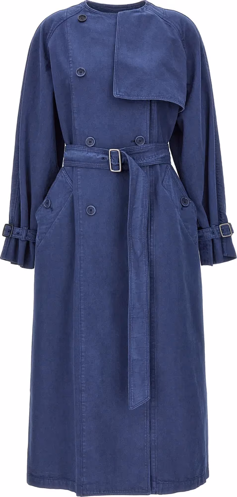 Max Mara Blue Cotton Coat