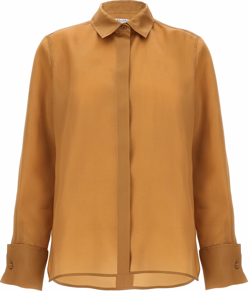 Max Mara Beige Silk Blouse