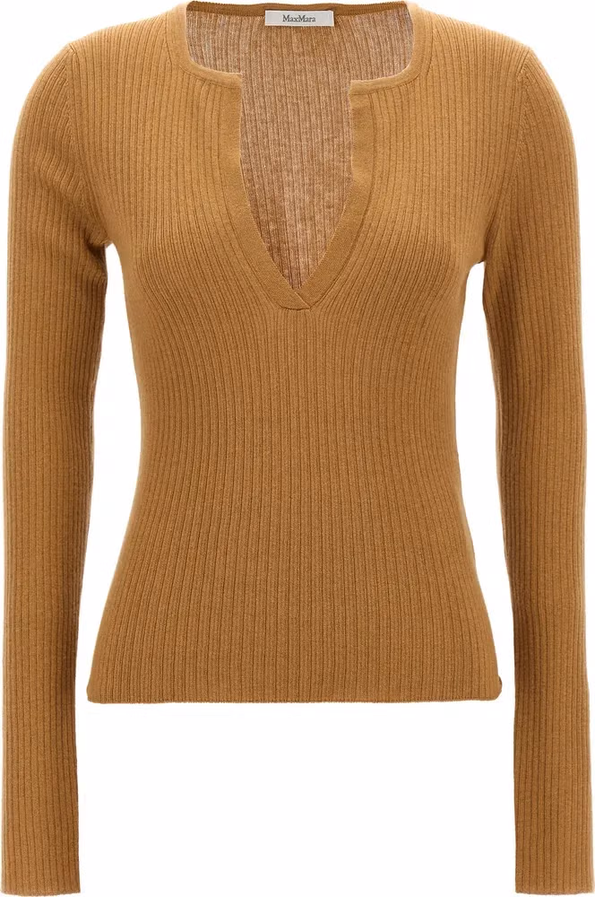 Max Mara Beige Silk Cardigan
