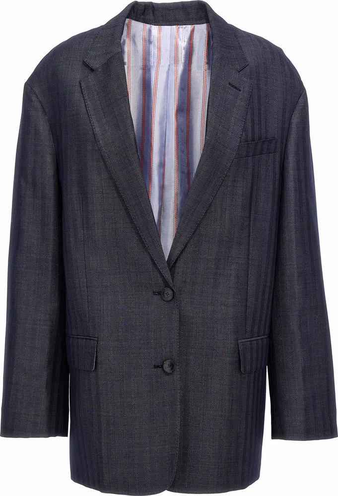 Etro Blue Wool Blazer