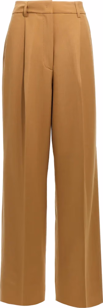 THELATEST Brown Polyester Pants