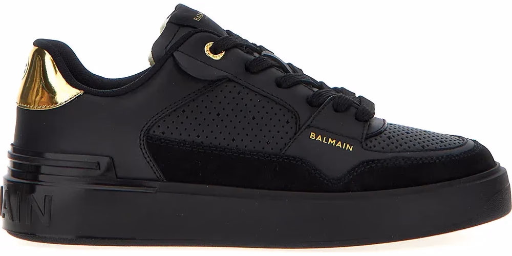 Balmain Black Calfskin Sneakers