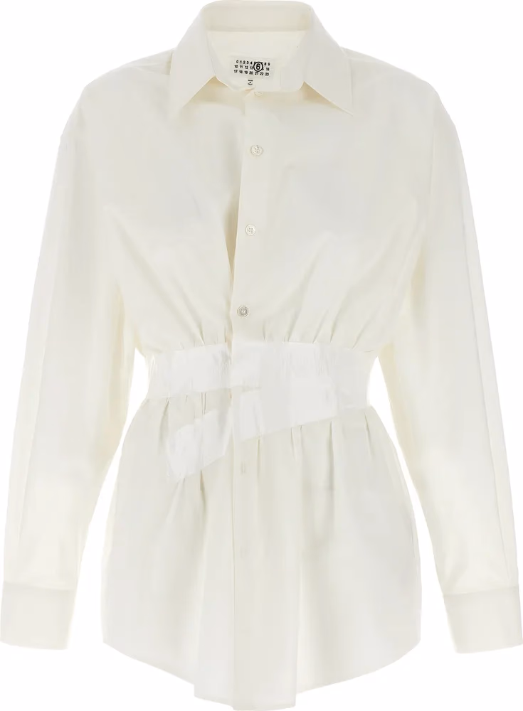 MM6 Maison Margiela White Cotton Blouse