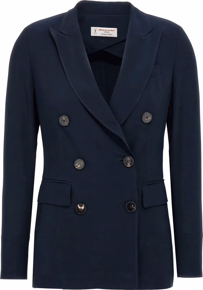 Alberto Biani Blue Viscose Blazer