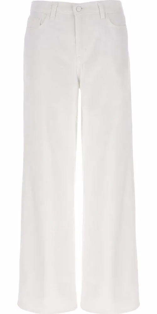 L'Agence White Cotton High-Waisted Jean