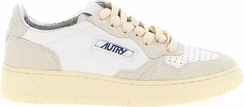 Autry Beige Cowhide Low Top Sneakers