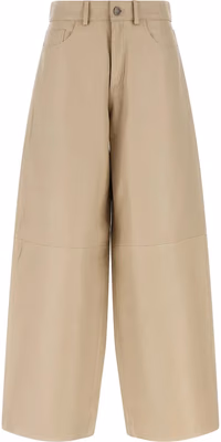 Beige Leather Pants