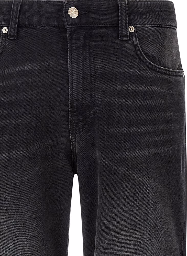 Department 5 Black Cotton Straight-Leg Jeans