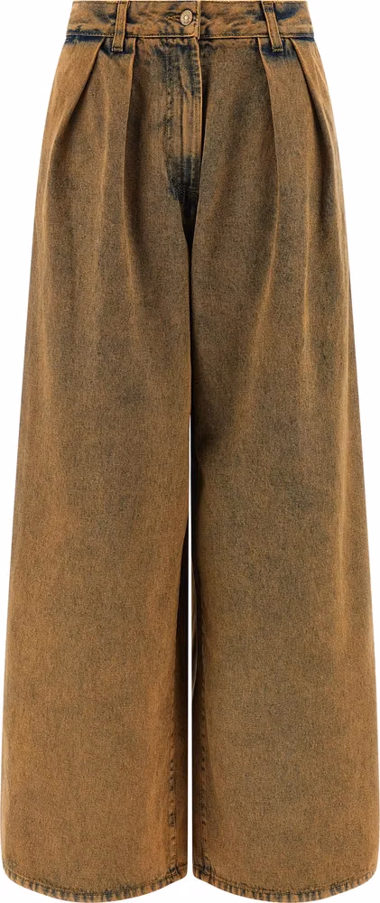 Alanui Brown Cotton Jeans Denim