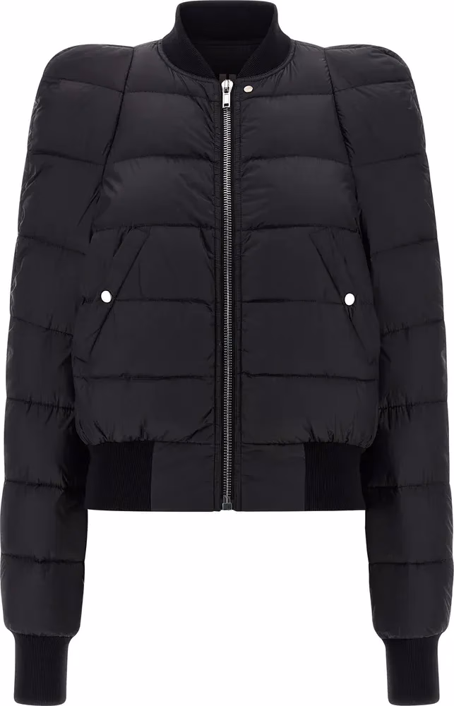 Rick Owens Black Nylon Bomber