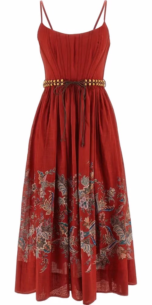 Zimmermann Multicolor Cotton Midi Dress