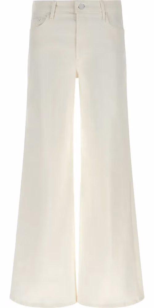 Mother Denim White Cotton Flared Jeans