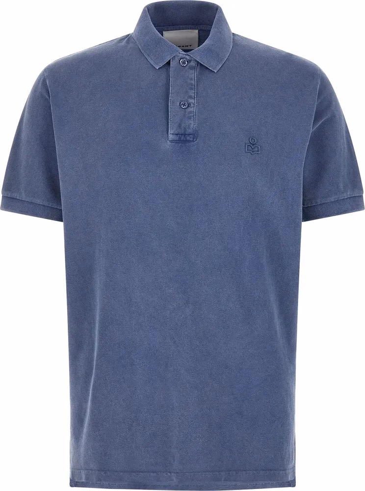 Isabel Marant Blue Cotton Polo Shirt