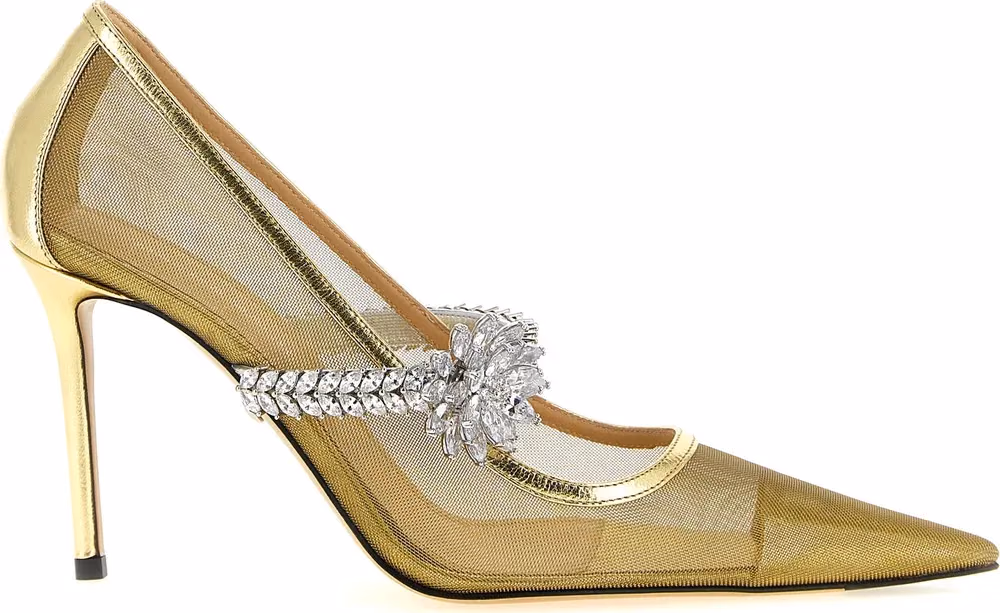 MACH & MACH Gold Polyamide High Heel Pumps