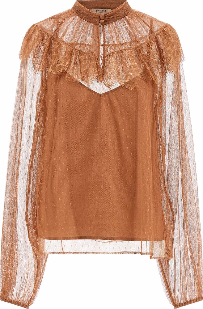 Twinset Brown Polyester Blouse