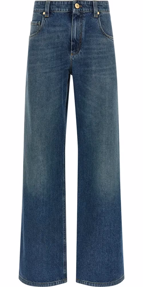 Brunello Cucinelli Blue Cotton Jeans Denim