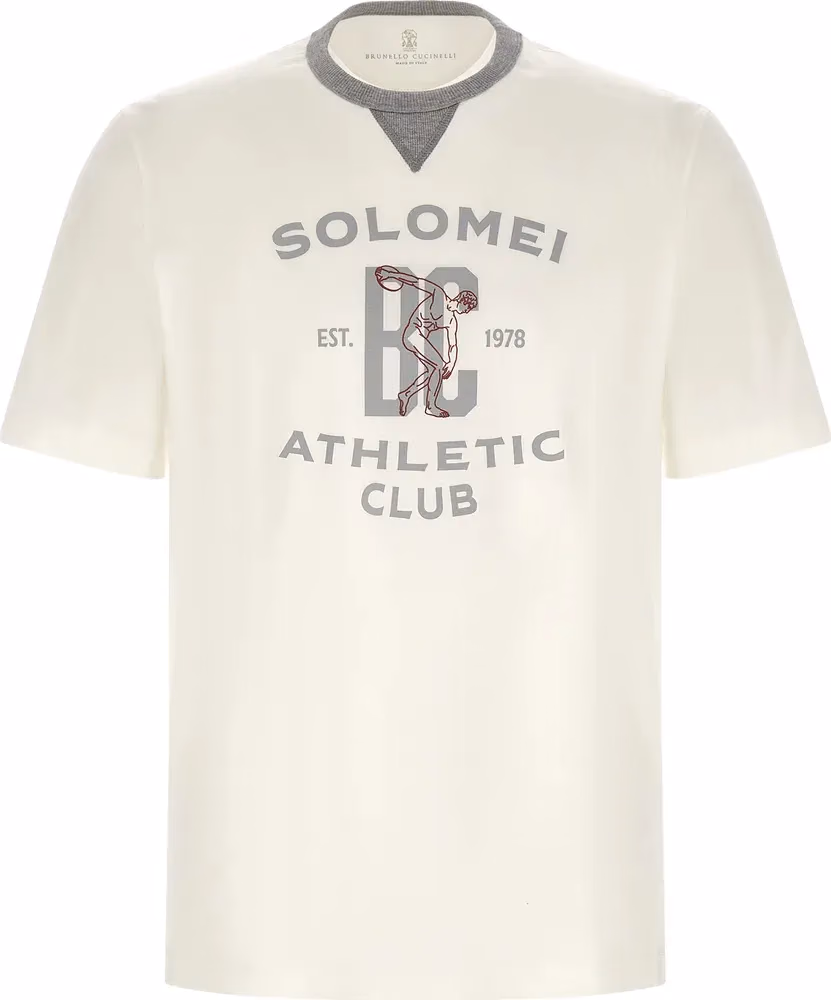 Brunello Cucinelli White Cotton T-Shirt