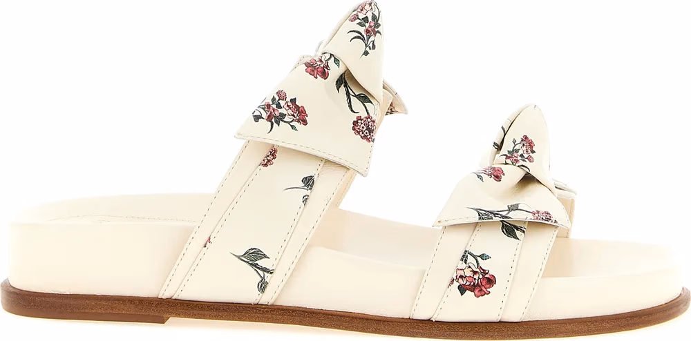 Alexandre Birman White Cowhide Slides