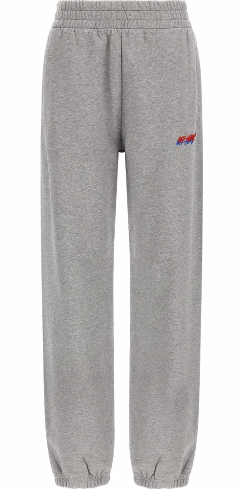 Off-White Gray Cotton Joggers (Workout Pants)
