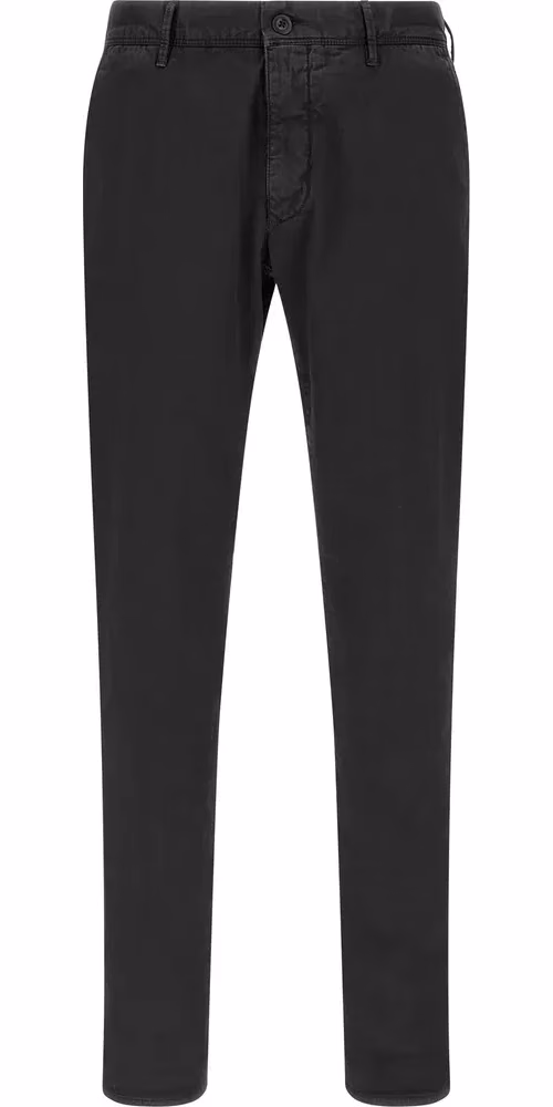 Incotex Black Cotton Casual Pants