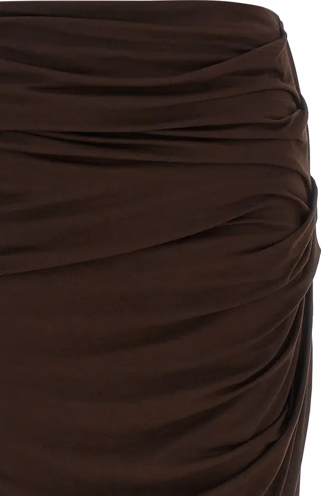 Entire Studios Brown Viscose Mini Skirt
