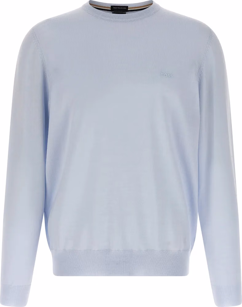 Hugo Boss Blue Virgin Wool Cardigan