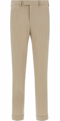 Beige Virgin Wool Dress Pants