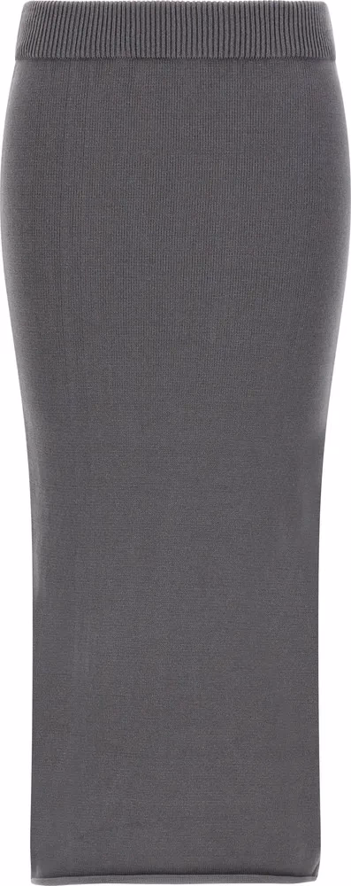 Entire Studios Gray Cotton Midi Skirt