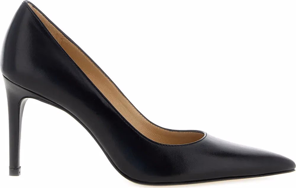 Stuart Weitzman Black Calfskin High Heel Pumps