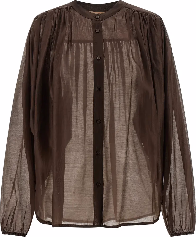 Twinset Brown Lycra Blouse