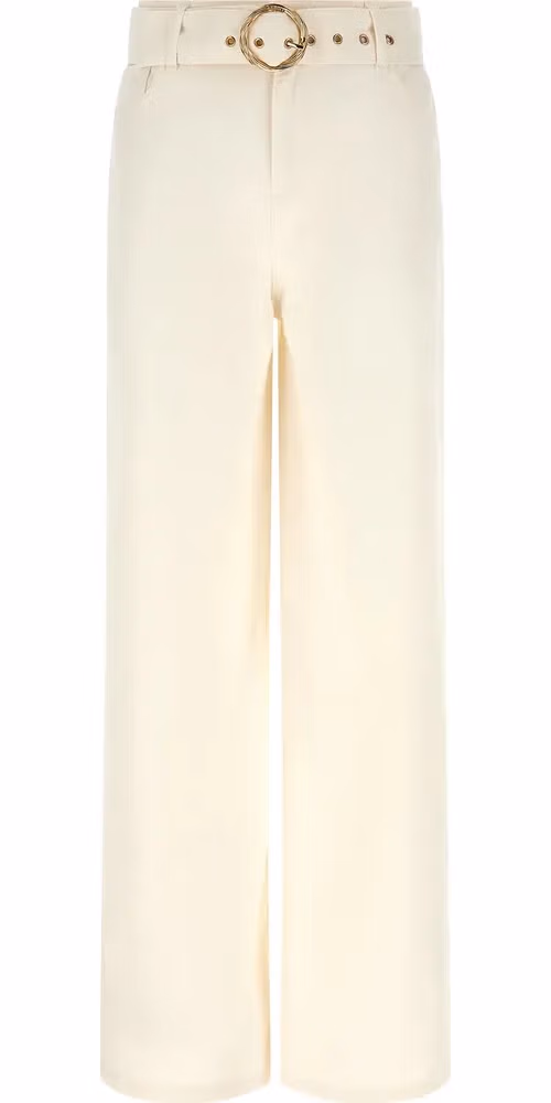 Twinset White Cotton Flared Jeans