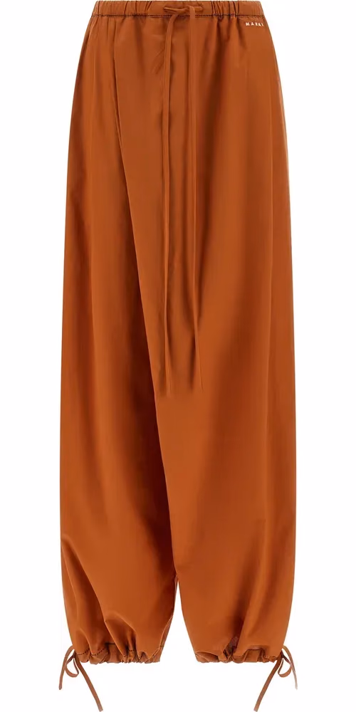 Marni Orange Cotton Casual Pants