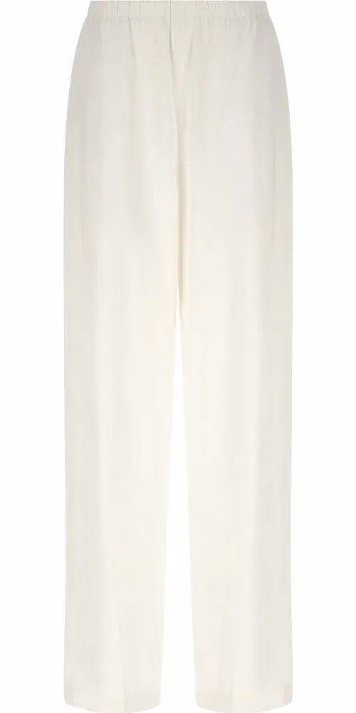 Max Mara White Linen Casual Pants