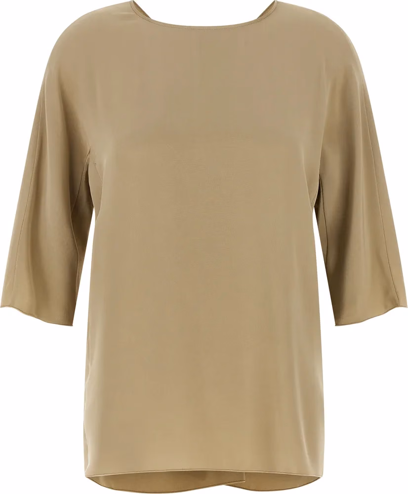 Max Mara Beige Silk Blouse